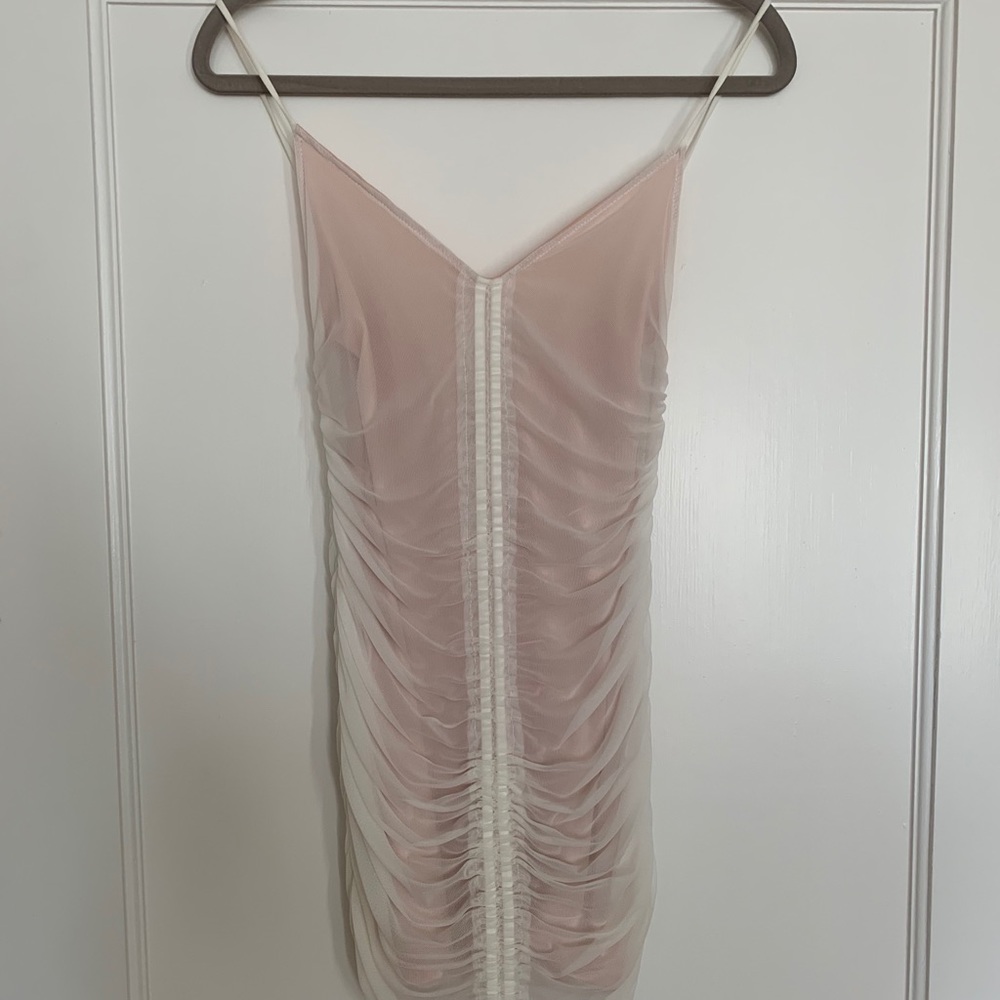 Sheer Bodycon Tie Dress